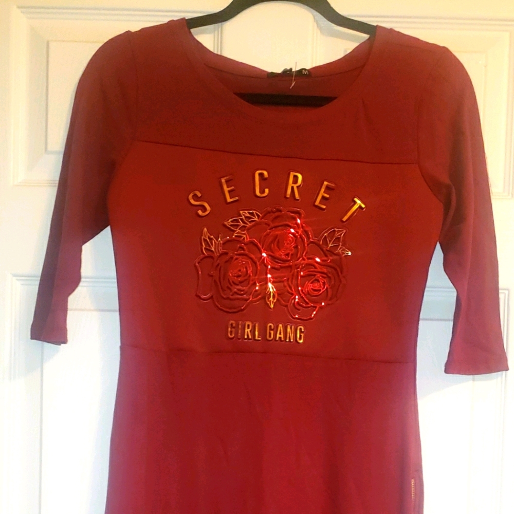 Long sleeve Girl Gang Fitted Dress